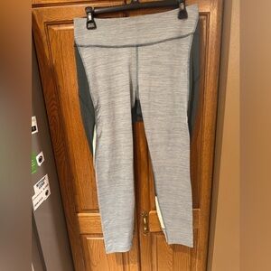 Outdoor Voices Dark Teal colorblock Leggings, size XL